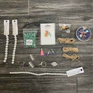 OnlySOLDinBUNDLE Jewelry making lot pearls beads closure string pendant bracelet